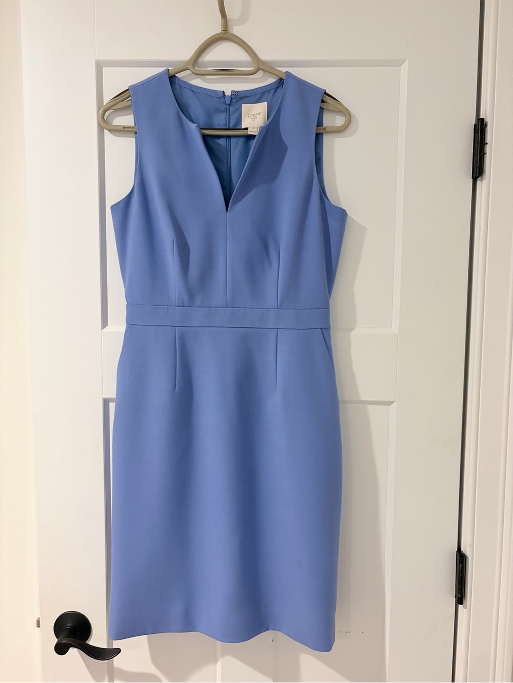 J. Crew Light Blue Sleeveless Sheath Dress